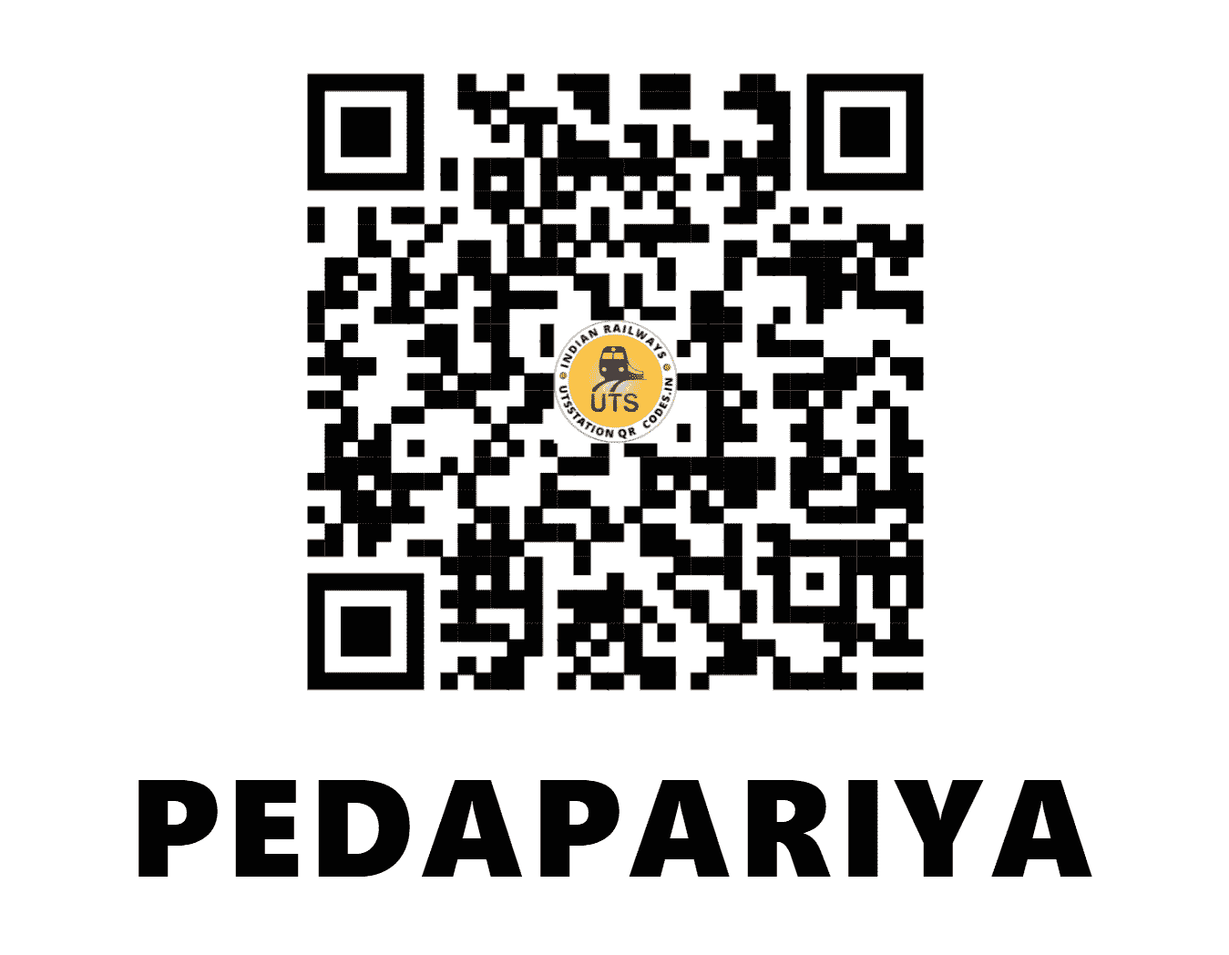 UTS QR Code for PEDAPARIYA - PYA (SR - ANDHRA PRADESH)
